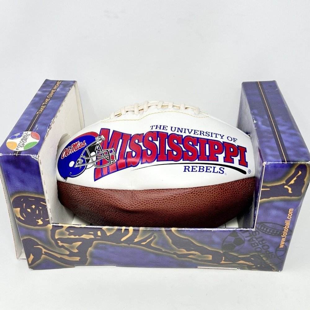 Ole Miss‎ University Mississippi Raised Graphic Relief Football Full Size NIB